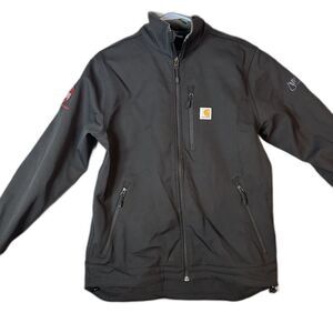 Carhartt Men's Relaxed Fit Rain Defender 0J2199-M Black Medium LOGOS